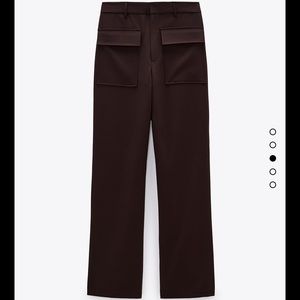 Zara Brown Straight Leg Pocket Pant
